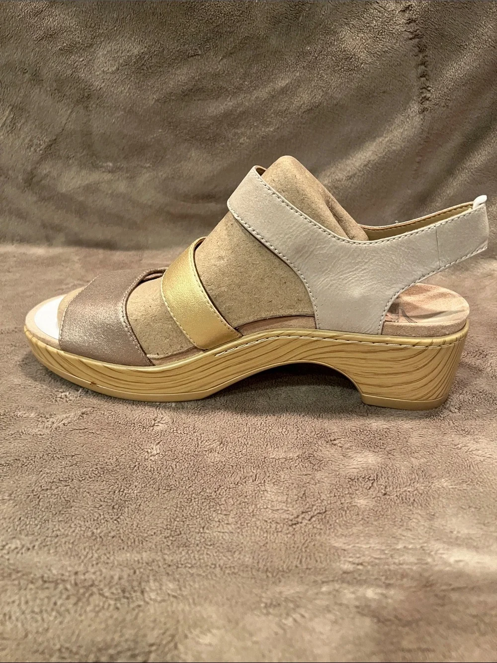 Dansko Malena Multi Metallic Multi-Strap Wedge Sandal
